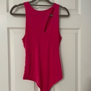 Women's Pink Sleeveless Bodysuit